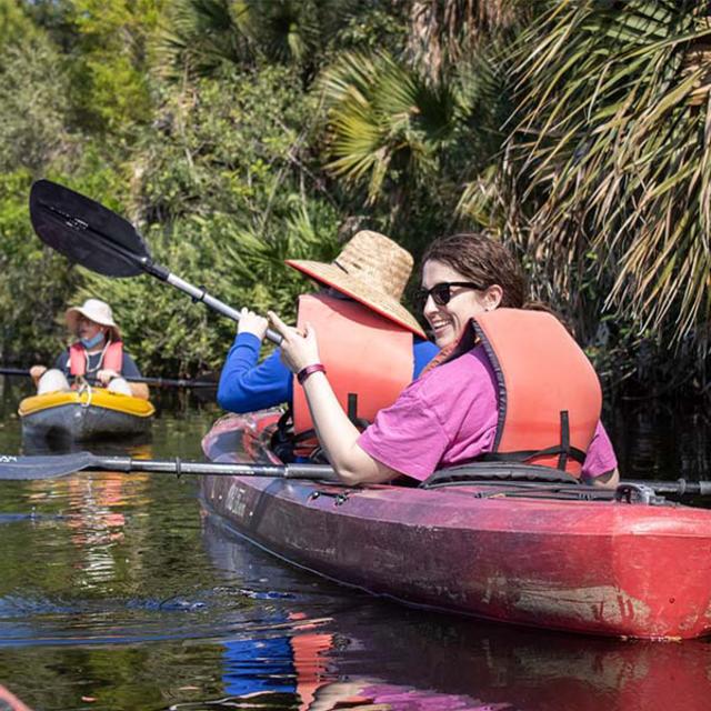 Brevard Zoo kayaking by wildlife