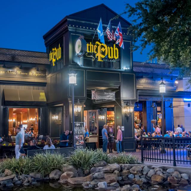 The Pub Orlando exterior front at night