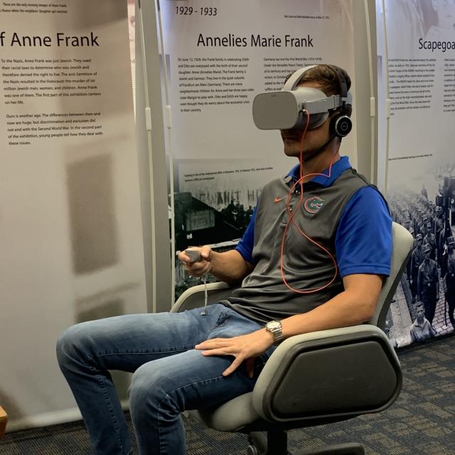 Holocaust Memorial Resource and Education Center of Florida student with VR