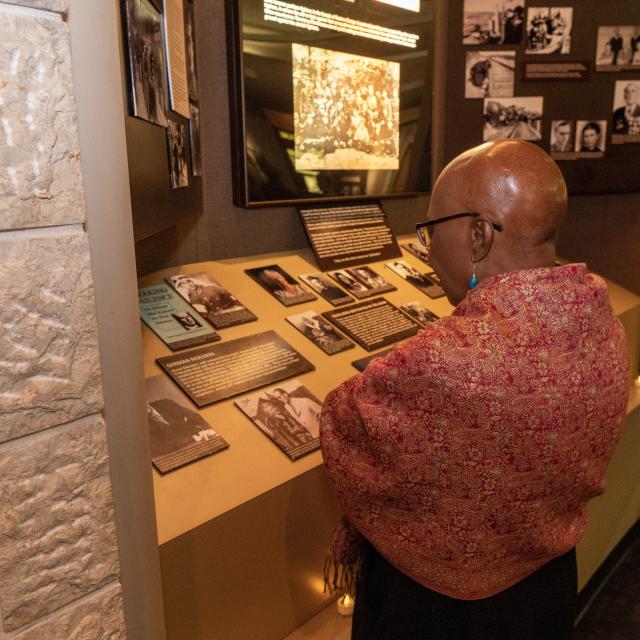 Holocaust Memorial Resource and Education Center of Florida visitor at gallery