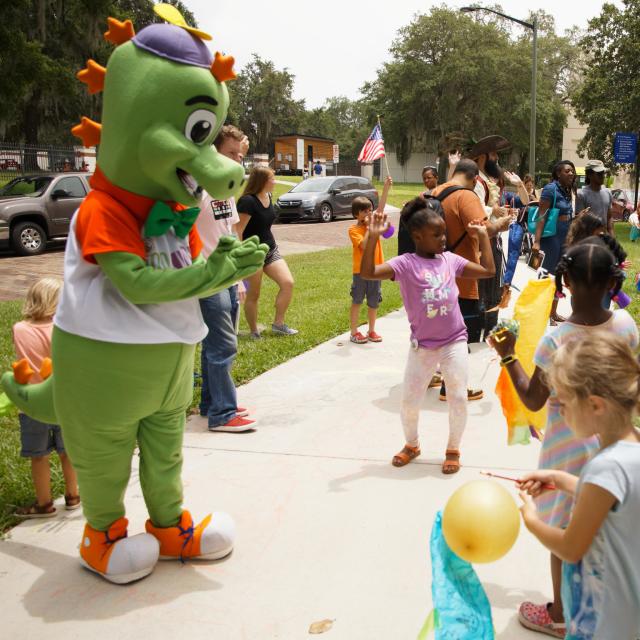 The Orlando Fringe costume character kids