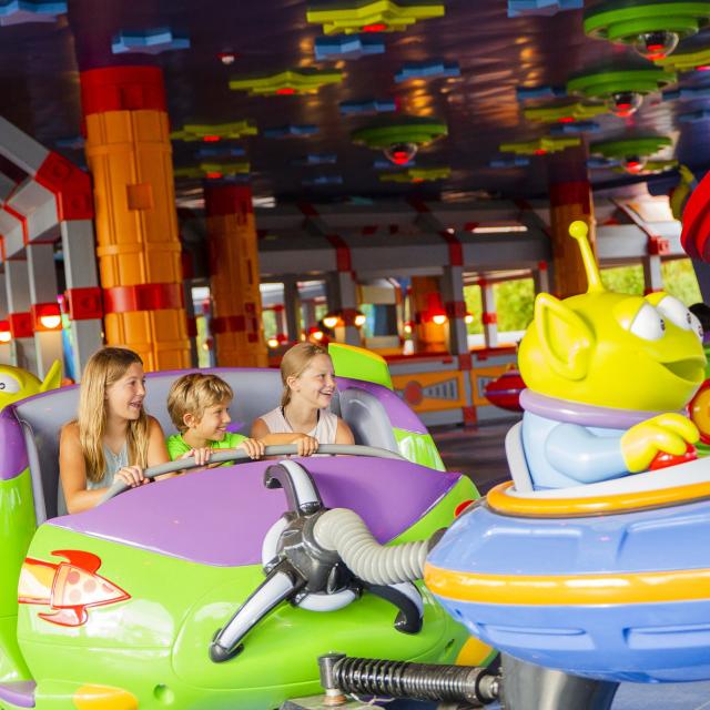 Alien Swirling Saucers attraction in Toy Story Land at Disney's Hollywood Studios.