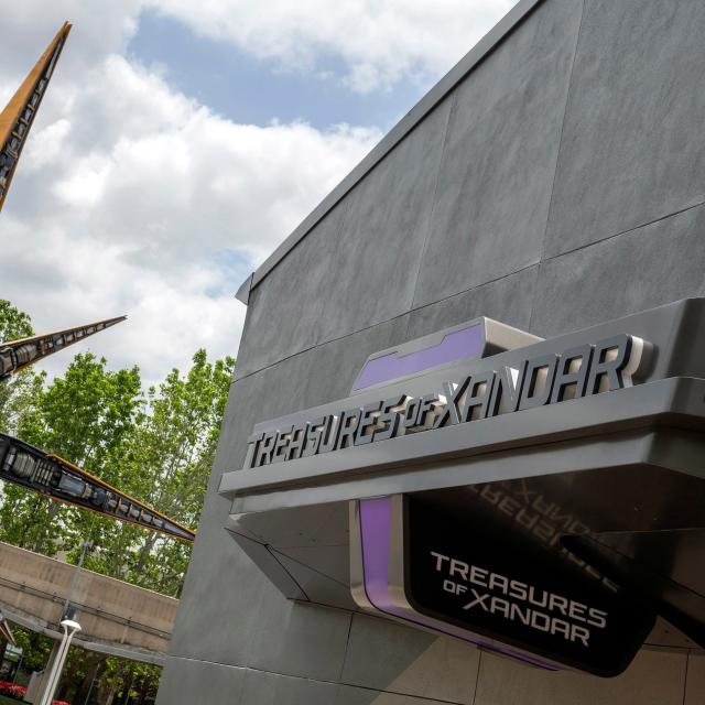 EPCOT guests can hunt for cosmic merchandise in the Treasures of Xandar shop at Guardians of the Galaxy: Cosmic Rewind, the new family-thrill coaster attraction at Walt Disney World Resort in Lake Buena Vista, Fla. (Kent Phillips, photographer)