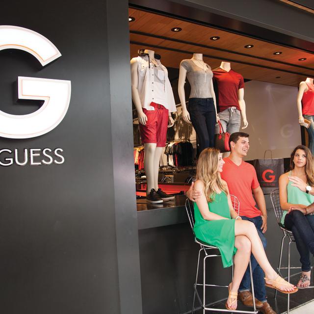Inside Guess outlet store at Lake Buena Vista Factory Stores