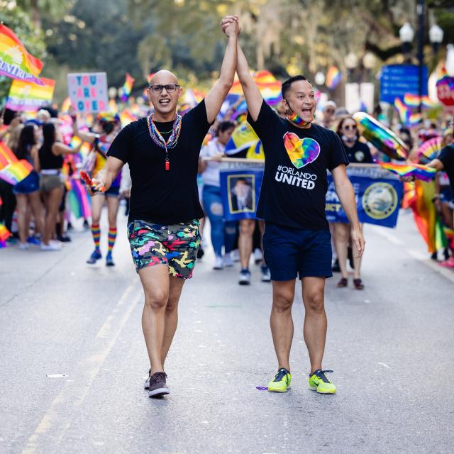 2021 Come Out With Pride Orlando parade couple